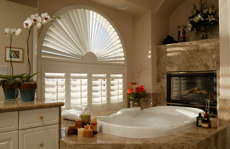 Our Professionals Installed Shutters On A Sunburst Arch Window In Honolulu, HI